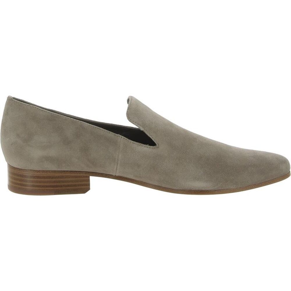 Vince Womens Lela Gray Suede Slip-On Office Loafers Shoes NWT - Picture 2 of 3
